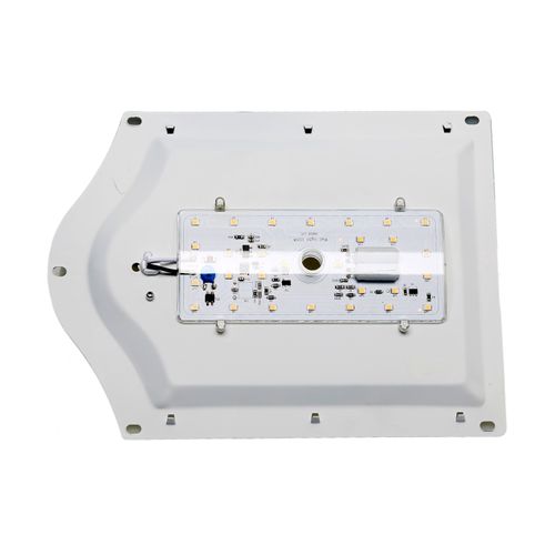 Main product image of LED Cage Lantern Fixture White Finish w/ White Linen Acrylic