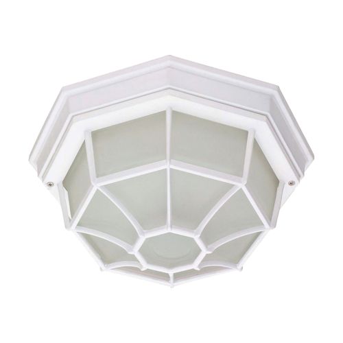 Main product image of LED Spider Cage Fixture White Finish w/ Frosted Glass