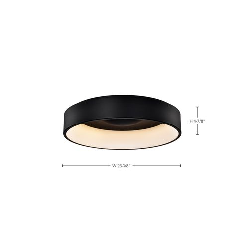 Main product image of Orbit, 30W LED Flush Mount, CCT Selectable 3000K/4000K/5000K, Black Finish