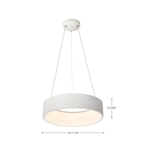 Main product image of Orbit, 20W LED Pendant, CCT Selectable 3000K/4000K/5000K, White Finish