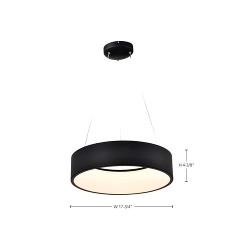 Main product image of Orbit, 20W LED Pendant, CCT Selectable 3000K/4000K/5000K, Black Finish