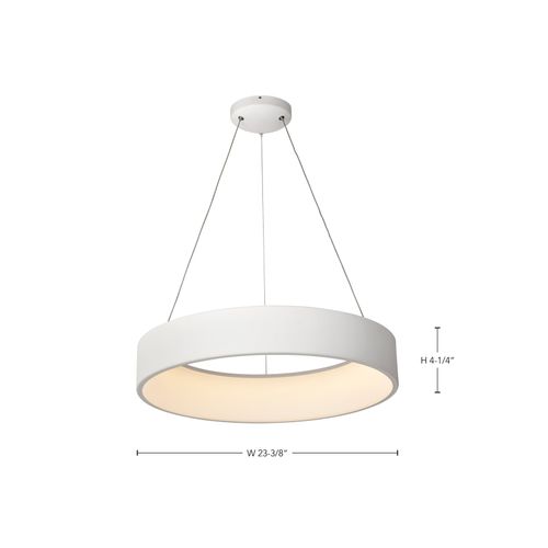 Main product image of Orbit, 30W LED Pendant, CCT Selectable 3000K/4000K/5000K, White Finish