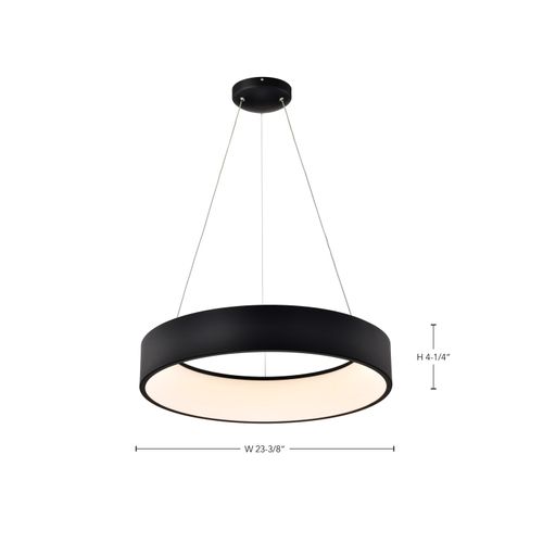 Main product image of Orbit, 30W LED Pendant, CCT Selectable 3000K/4000K/5000K, Black Finish