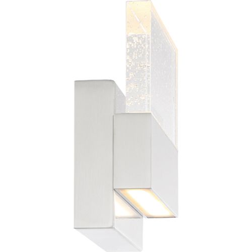 Main product image of Ellusion LED Medium Wall Sconce 15W Polished Nickel Finish w/ Seeded Glass