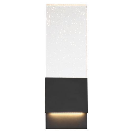 Main product image of Ellusion LED Large Wall Sconce 13W Matte Black Finish w/ Seeded Glass