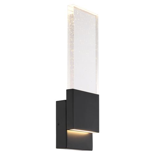 Main product image of Ellusion LED Large Wall Sconce 13W Matte Black Finish w/ Seeded Glass