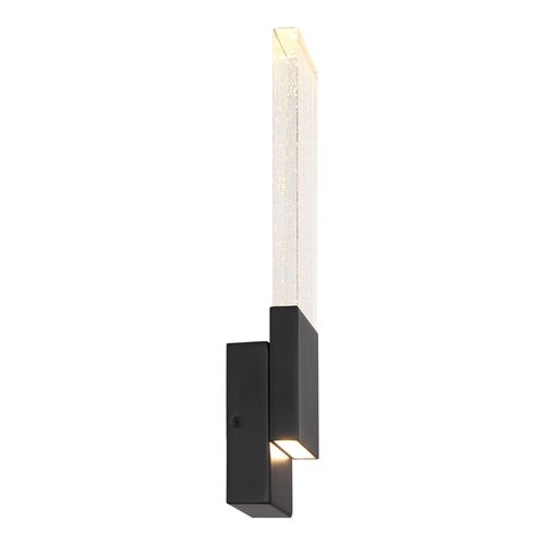 Main product image of Ellusion LED Large Wall Sconce 13W Matte Black Finish w/ Seeded Glass