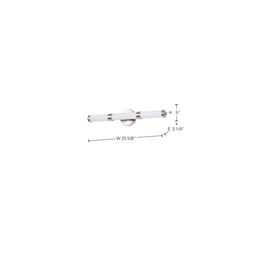 Main product image of Kagen Medium Vanity LED Brushed Nickel Finish White Acrylic Lens