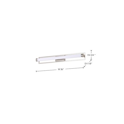 Main product image of Canal Large Vanity LED Brushed Nickel Finish White Acrylic Lens