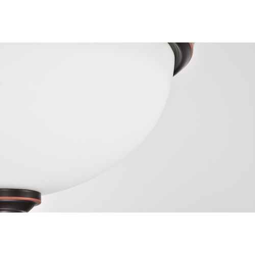 Main product image of Center Lock 11 Inch LED Flush Mount 19 Watt 3000K Mahogany Bronze Finish Frosted Glass