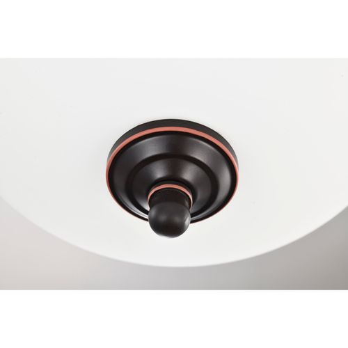 Main product image of Center Lock 11 Inch LED Flush Mount 19 Watt 3000K Mahogany Bronze Finish Frosted Glass