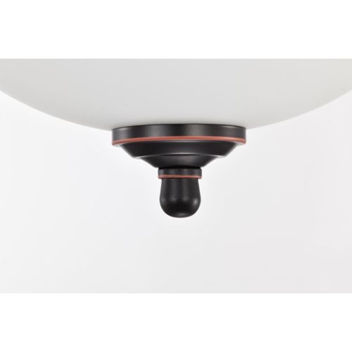 Main product image of Center Lock 11 Inch LED Flush Mount 19 Watt 3000K Mahogany Bronze Finish Frosted Glass