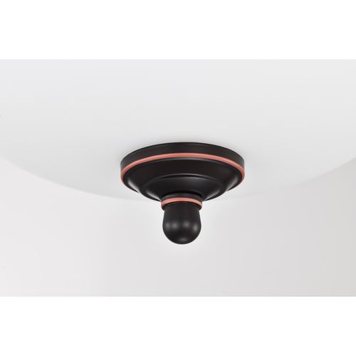 Main product image of Center Lock 13 Inch LED Flush Mount 19 Watt 3000K Mahogany Bronze Finish Frosted Glass
