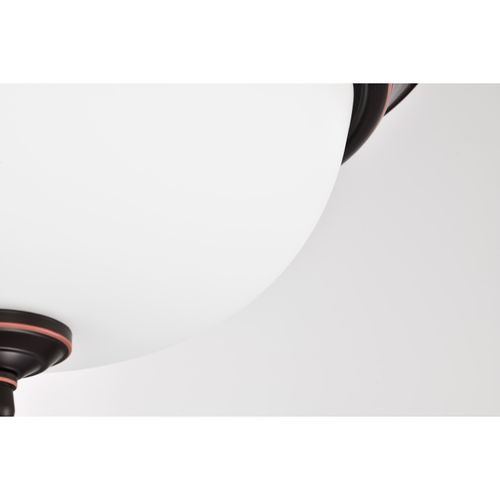 Main product image of Center Lock 13 Inch LED Flush Mount 19 Watt 3000K Mahogany Bronze Finish Frosted Glass