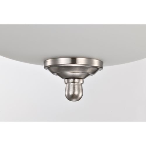 Main product image of Center Lock 13 Inch LED Flush Mount 19 Watt 3000K Brushed Nickel Finish Frosted Glass