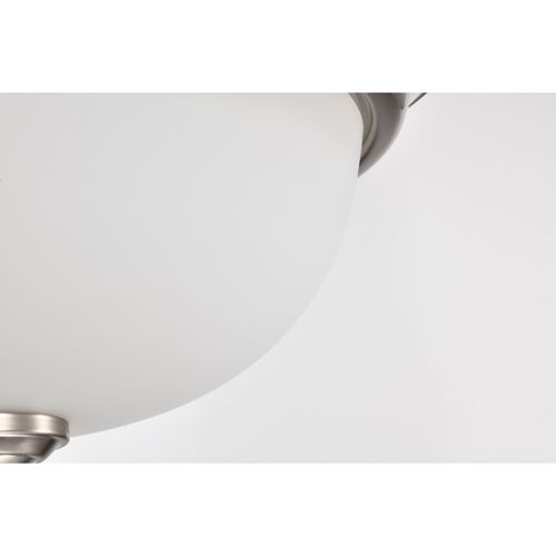 Main product image of Center Lock 13 Inch LED Flush Mount 19 Watt 3000K Brushed Nickel Finish Frosted Glass