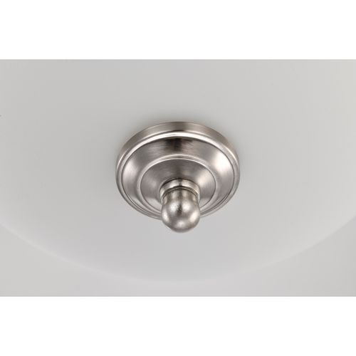 Main product image of Center Lock 13 Inch LED Flush Mount 19 Watt 3000K Brushed Nickel Finish Frosted Glass