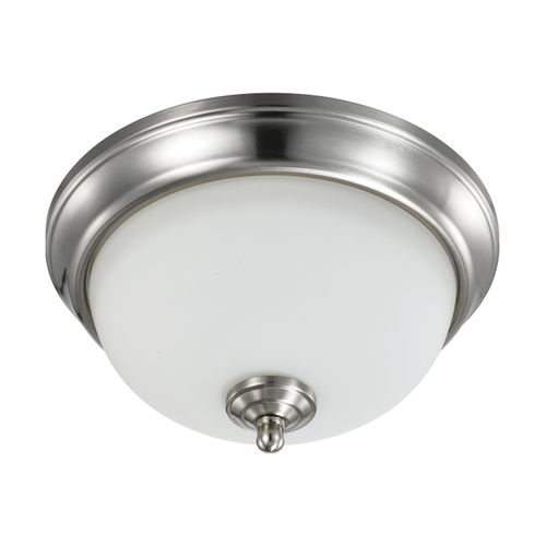 Main product image of 19 Watt 11" LED Flush Mount Fixture 3000K Dimmable Brushed Nickel Frosted Glass