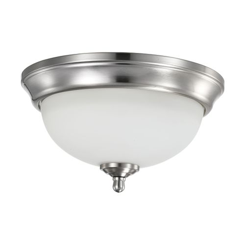 Main product image of 19 Watt 11" LED Flush Mount Fixture 3000K Dimmable Brushed Nickel Frosted Glass
