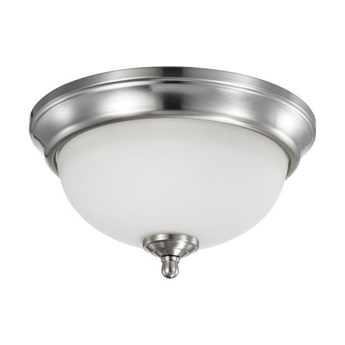 Main product image of 19 Watt 11" LED Flush Mount Fixture 3000K Dimmable Brushed Nickel Frosted Glass