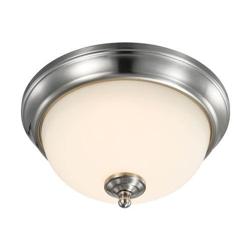 Main product image of 19 Watt 11" LED Flush Mount Fixture 3000K Dimmable Brushed Nickel Frosted Glass