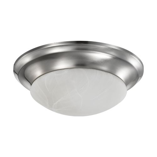 Main product image of 19 Watt 11" LED Twist & Lock Flush Mount Fixture Dimmable Brushed Nickel Frosted Glass