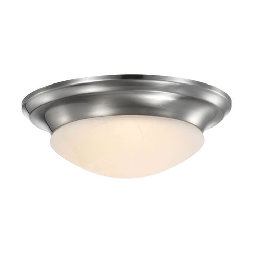 Main product image of 19 Watt 11" LED Twist & Lock Flush Mount Fixture Dimmable Brushed Nickel Frosted Glass