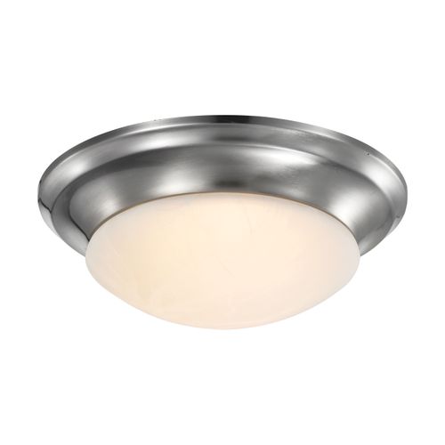 Main product image of 19 Watt 11" LED Twist & Lock Flush Mount Fixture Dimmable Brushed Nickel Frosted Glass