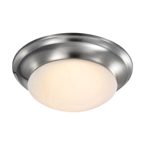 Main product image of 19 Watt 11" LED Twist & Lock Flush Mount Fixture Dimmable Brushed Nickel Frosted Glass