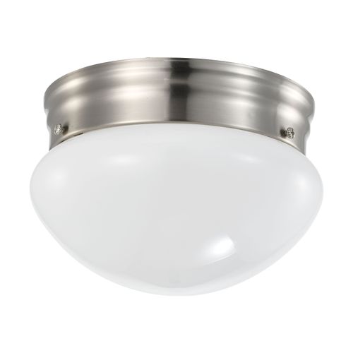 Main product image of 12 Watt 7" LED Flush Mount Fixture 3000K Dimmable Brushed Nickel Frosted Glass