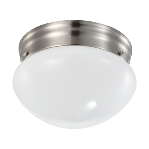 Main product image of 12 Watt 7" LED Flush Mount Fixture 3000K Dimmable Brushed Nickel Frosted Glass
