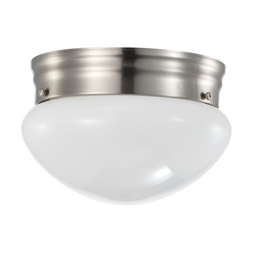 Main product image of 12 Watt 7" LED Flush Mount Fixture 3000K Dimmable Brushed Nickel Frosted Glass