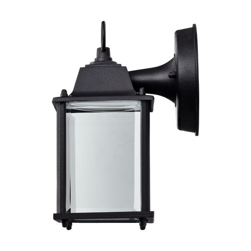 Main product image of 8 Watt 3000K LED Cube Lantern Black Finish Clear Beveled Glass