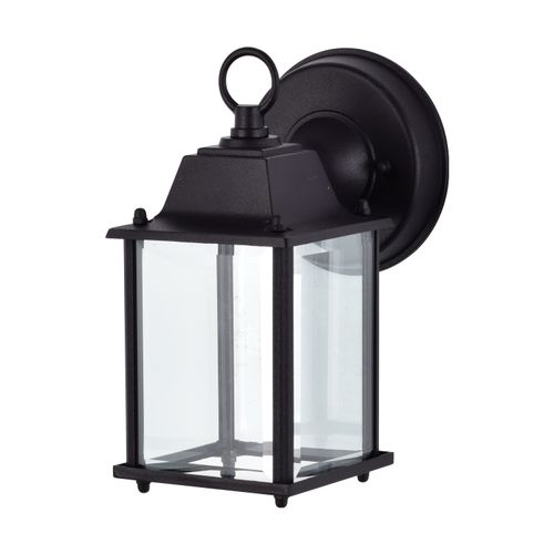 Main product image of 8 Watt 3000K LED Cube Lantern Black Finish Clear Beveled Glass