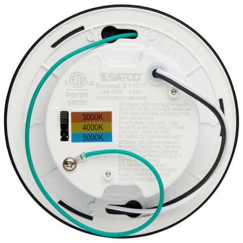 Main product image of 4" LED Surface Mount Fixture CCT Selectable 3K/4K/5K Black (Pack of 3)