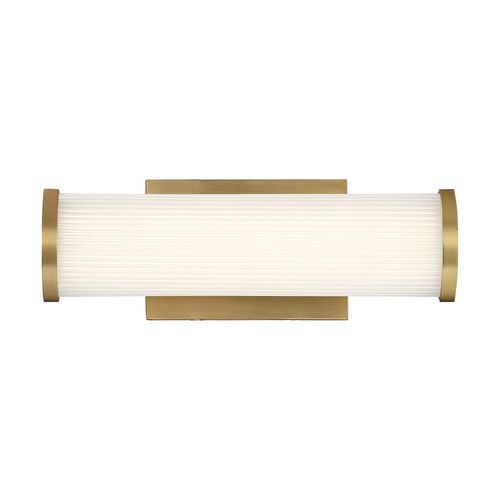 Main product image of Lena LED Vanity Brushed Brass w/ Striped Lens