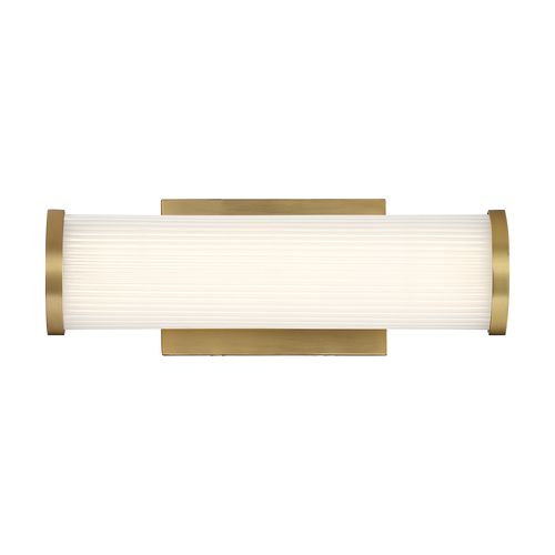 Main product image of Lena LED Vanity Brushed Brass w/ Striped Lens
