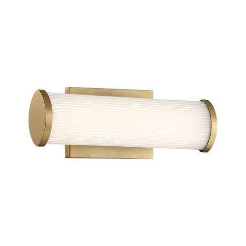 Main product image of Lena LED Vanity Brushed Brass w/ Striped Lens