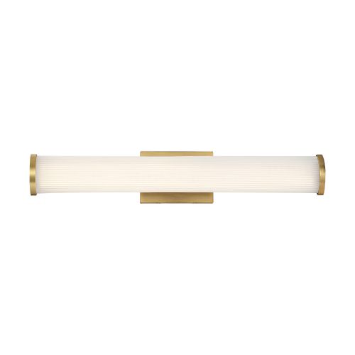 Main product image of Lena LED Vanity Brushed Brass w/ Striped Lens