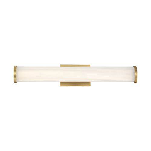Main product image of Lena LED Vanity Brushed Brass w/ Striped Lens