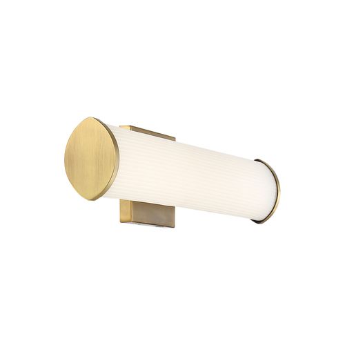 Main product image of Lena LED Vanity Brushed Brass w/ Striped Lens