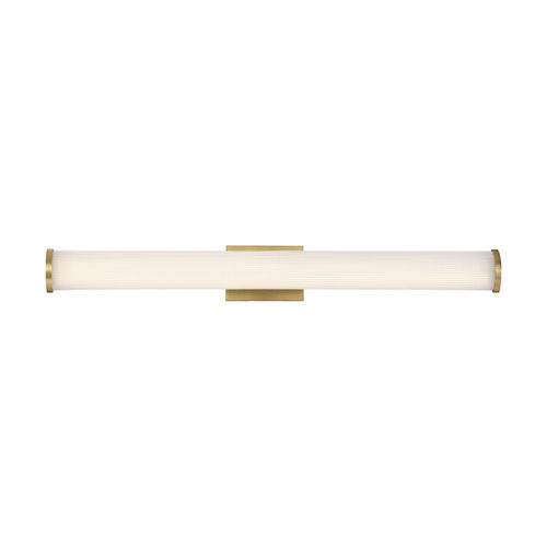 Main product image of Lena LED Vanity Brushed Brass w/ Striped Lens