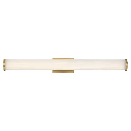 Main product image of Lena LED Vanity Brushed Brass w/ Striped Lens