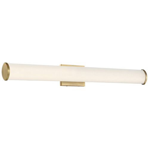 Main product image of Lena LED Vanity Brushed Brass w/ Striped Lens