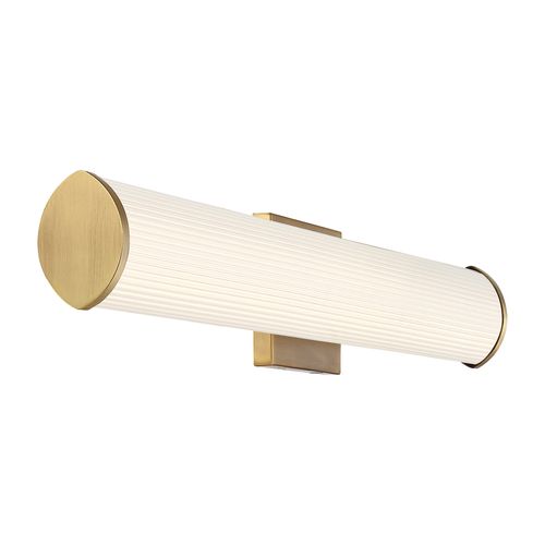 Main product image of Lena LED Vanity Brushed Brass w/ Striped Lens