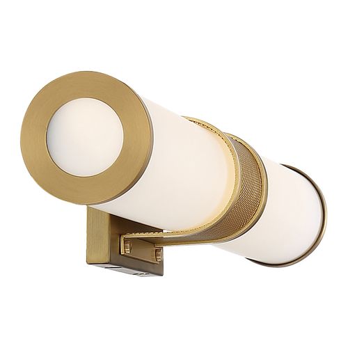 Main product image of Caper LED Vanity Brushed Brass w/ Frosted Lens