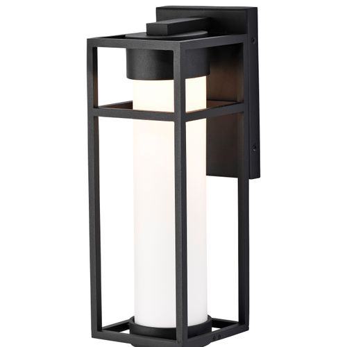 Main product image of Ledges 6W LED Medium Wall Lantern Matte Black w/ White Opal Glass