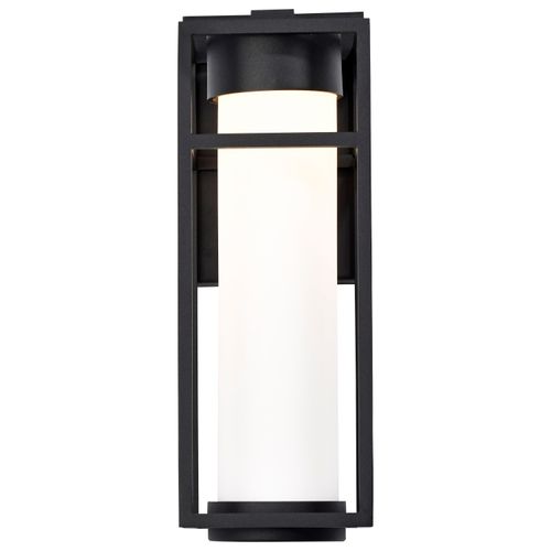 Main product image of Ledges 6W LED Medium Wall Lantern Matte Black w/ White Opal Glass