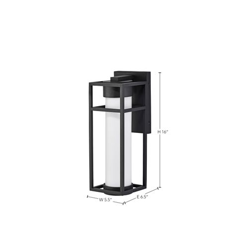 Main product image of Ledges 6W LED Medium Wall Lantern Matte Black w/ White Opal Glass