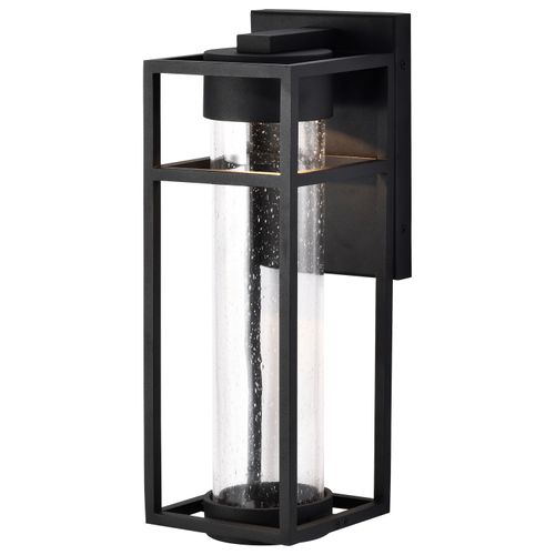 Main product image of Ledges 6W LED Medium Wall Lantern Matte Black w/ Clear Seeded Glass